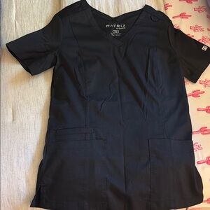 Matrix Black Scrub Top